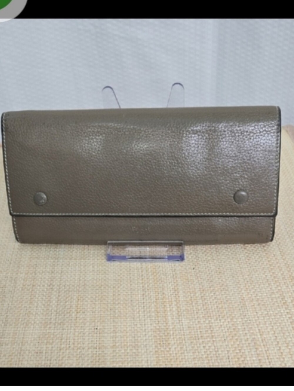 Celine Leather Bicolor Continental Wallet